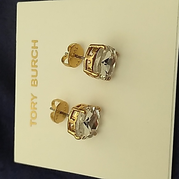 BRAND NEW - Authentic Tory Burch Swarovski Crystal Stud Earrings - Picture 8 of 11